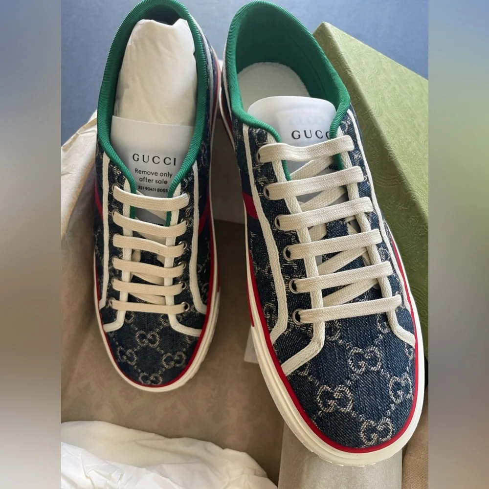 New GG GUCCI TENNIS 1977 SNEAKER Wmn42-US12 - Picture 13 of 16
